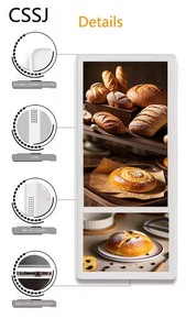 Có thể chọn Màn hình kép treo tường thang máy kỹ thuật số biển Máy nghe nhạc quảng cáo - Product Image 3