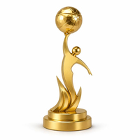 Serie de Trofeos de Metal Dorado Personalizados con Impresión UV, Premios para Competiciones Deportivas, Eventos Musicales, Regalos de Bienvenida