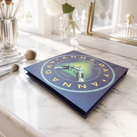 Boîte d'emballage portable de luxe personnalisée avec miroir rond pour fards à paupières et cosmétiques