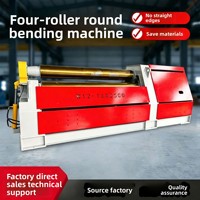 Machine de pliage de tôles CNC à quatre rouleaux orientée vers l'exportation W12CNC, entièrement automatique, hydraulique, à quatre axes, pour le pliage rond (sans section droite)