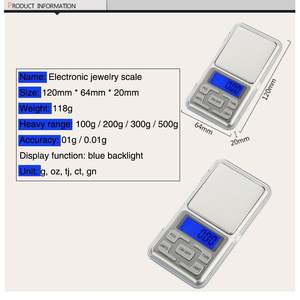<span class=keywords><strong>300G</strong></span> 500g <span class=keywords><strong>x</strong></span> 0,01g Mini <span class=keywords><strong>Digital</strong></span> waage Taschen waage Wiege tasche Schmuck elektronische Waage - Product Image 4