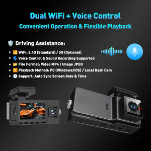 <span class=keywords><strong>Cam</strong></span>éra embarquée 4K 3 canaux avec GPS, vision nocturne, WiFi, moniteur de stationnement, <span class=keywords><strong>cam</strong></span>éra avant, intérieure et arrière pour voiture - Garantie 1 an - Product Image 4