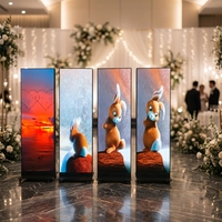 Afficheur LED, écran LED sur pied, affiche publicitaire LED portable, panneau LED WiFi USB, support d'affichage numérique intérieur