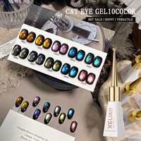 XEIJAYI Cat Eye 10 pièces Vernis à ongles gel UV sans HEMA ni TPO, norme européenne, OEM ODM, fournitures en gros pour la peinture des ongles