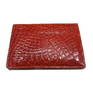 Hotsale oro metallizzato vero esotico vera <span class=keywords><strong>pelle</strong></span> <span class=keywords><strong>di</strong></span> <span class=keywords><strong>coccodrillo</strong></span> <span class=keywords><strong>in</strong></span> <span class=keywords><strong>pelle</strong></span> porta carte <span class=keywords><strong>di</strong></span> lusso <span class=keywords><strong>portafoglio</strong></span> uomini - Product Image 6