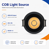 Plafonnier encastré LED COB anti-éblouissement en aluminium, fabrication OEM ODM, pour l'éclairage intérieur résidentiel et hôtelier