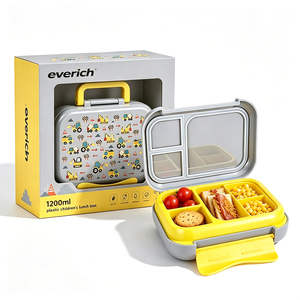 Lonchera Bento Personalizada <span class=keywords><strong>con</strong></span> Logotipo <span class=keywords><strong>de</strong></span> 1200 ml para Niños, Contenedor <span class=keywords><strong>de</strong></span> Alimentos <span class=keywords><strong>con</strong></span> Asa, Lonchera Escolar <span class=keywords><strong>de</strong></span> Plástico Libre <span class=keywords><strong>de</strong></span> BPA - Product Image 1