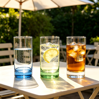 Verre cylindrique épais coloré en verre borosilicate de haute qualité pour hôtels, restaurants et fêtes – Vente en gros
