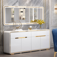 Ensemble table à manger de luxe en verre 5pc 6 places 8 chaises salle complète avec bois pour la maison meubles appartement utilisation