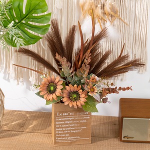 Bouquet de tournesols artificiels CallaFloral en plastique pour décoration de mariage et de maison, à suspendre au mur CF01321 - Product Image 2