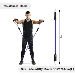 11-Piece Resistance <b>Band</b> Set Home Gym Exercise <b>Bands</b> with Handles Door Anchor Ankle Straps for Full Body <b>Workout</b> Strength - Product Image 3