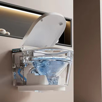 WC intelligent mural compact 52 cm, chauffant, intégré, multifonctionnel, sans pression d'eau