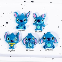 Autocollant en résine crème Stitch de dessin animé, écologique, marque Yaopo, accessoires DIY pour coque de téléphone, patch, cheveux, enfants, réfrigérateur