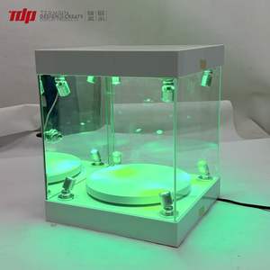 TERMEIN Vitrine d'exposition pour figurines en acrylique avec éclairage LED RGB personnalisable et base rotative - Product Image 1