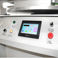 Machine d'impression sérigraphique rotative à quatre stations, électrique, monochrome, à surface plate, automatique, avec servomoteur PLC, pour grandes surfaces d'impression.