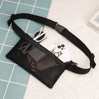 Sac banane en maille personnalisé avec logo sur mesure, vente en gros, sac de ceinture en polyester, fabricant OEM, étanche