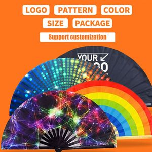 Éventail pliant personnalisé en plastique, bois ou bambou pour mariage, avec logo sur mesure – Éventail claquant portable personnalisé par sublimation - Product Image 6