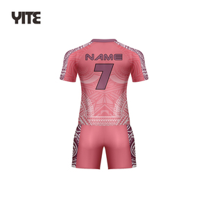 Maglie da Rugby Super Rugby Rosa all'Ingrosso, 100% Poliestere, Stampa a Sublimazione, Maglie da Rugby Economiche - Product Image 3