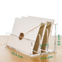 Porte-revues en acrylique transparent à 3 compartiments, fabrication OEM, organisateur de bureau en acrylique pour le bureau, l'école et la maison