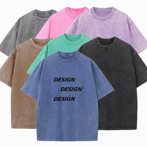 T-shirt blanc oversize vintage 230g poids lourd vente à chaud T-shirt avec logo personnalisé pour hommes 100% coton T-shirt unisexe de première classe - Product Image 1