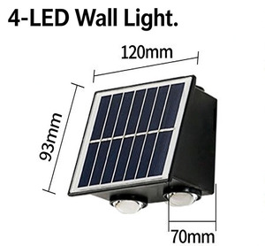 Lámpara solar de pared impermeable con sensor de movimiento, lámpara de jardín, luz solar para exteriores, lámpara solar de pared para jardín - Product Image 1