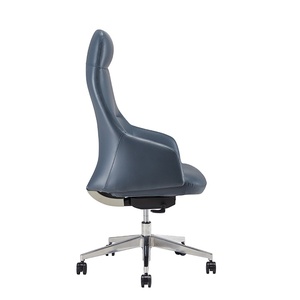 KOHO vendita calda nuovo moderno bracciolo sedia in pelle alluminio girevole ufficio sedia da visita comodo in pelle sedia Reception - Product Image 2