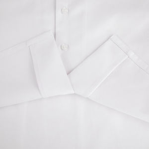 Camisa de trabajo de sarga de algodón abotonada con cuello cubano de algodón de primera calidad personalizada para hombres - Product Image 4