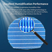 Filtre humidificateur antibactérien électrique lavable FZ-AX80MF pour kit de vaporisation de purificateur d'air KI-FX75 KI-WF75 KI-BX70