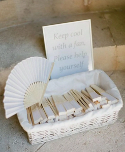 Personalized Bamboo Fan Custom Wedding Guest Gifts - Product Image 3