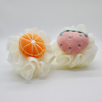 Éponge de bain exfoliante en forme de fruit, écologique et colorée, personnalisable