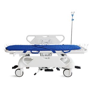 รถเข็นเปลสำหรับเคลื่อนย้ายผู้ป่วยในโรงพยาบาลพร้อมเสา IV พร้อมล้อล็อกส่วนกลาง - Product Image 1