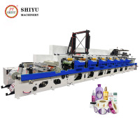 350 Flexo-drukmachine met watergedragen inktrol, Bopp UV flexografische printer, 2, 3, 5, 6 kleuren CMYK flexo-etiketdrukmachine