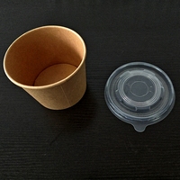 Couvre-boîte rond en plastique PET transparent anti-fuite de qualité alimentaire personnalisé pour gobelets en papier et saladiers