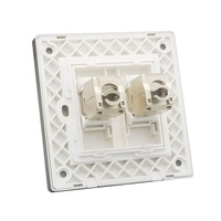 Prise d'ordinateur RJ45 de type 86 Panneau réseau Panneau mural 86mm pour module réseau CAT5E CAT6 CAT6A et CAT7