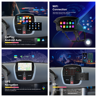 Autoradio Podofo 7'' 2+64G pour Peugeot 207 2008-2014 avec Carplay/Android Auto sans fil, GPS/WiFi/BT/FM/RDS/EQ