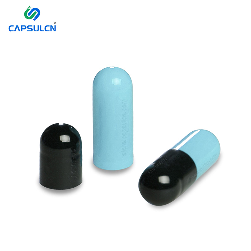 CapsulCN HPMC Halal Certified Mix Of Lightskyblue And Black Vegetarian Empty Capsules Empty Veggie Capsule