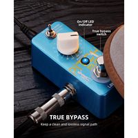 Pédale de changement de tonalité Lekato, aluminium bleu, compacte, effet de guitare, True Bypass, pédale musicale