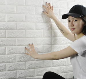 <span class=keywords><strong>Papier</strong></span> <span class=keywords><strong>peint</strong></span> en mousse 3D à <span class=keywords><strong>rayures</strong></span> <span class=keywords><strong>larges</strong></span> industrielles géométriques nordiques pour fond de TV de salon de chambre à coucher - Product Image 2