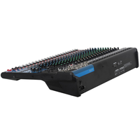 Console de mixage professionnelle à 24 canaux, performance sur scène, conférence, contrôle multicanal, réverbération numérique