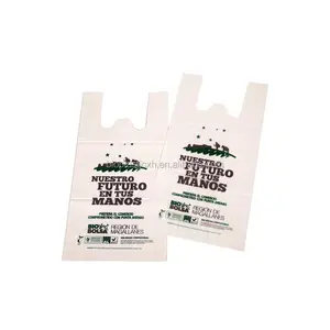 biodegradable plastic vest carrier plastic handle compostable shopping bags polypropylene shopping bag 10 gallon