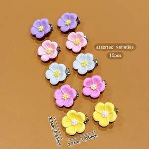 مشابك شعر مرحة بألوان الباستيل لوقت اللعب الخارجي مستوحاة من الزهور للفتيات إكسسوارات شعر عملية - Product Image 5