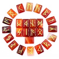 Fournisseur et grossiste de cristaux naturels de guérison de la meilleure qualité, ensemble de runes en agate rouge à bas prix