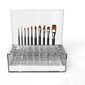 Support de présentation de stylos et pinceaux en acrylique écologique de luxe avec logo personnalisé, résistant à l'eau, taille personnalisée, pour la vente au détail - Product Image 1