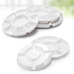 Plateau de service en mélamine blanche, multi-compartiments, pour hôtel, restaurant, en-cas, fruits, fruits secs P508 - Product Image 3