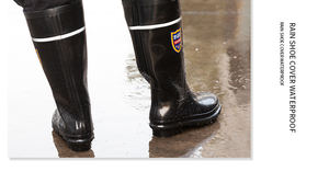 Bottes de pluie en caoutchouc, industrie de la pêche, hommes et femmes, fabricant de PVC, vente en gros, imperméables, noires, unisexes, mi-hautes, en maille - Product Image 4