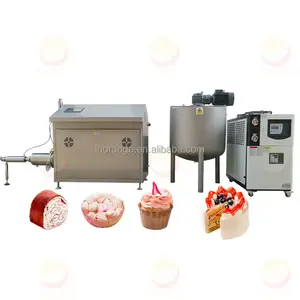 Misturador contínuo de aeração para bolos e bolinhos de chiffon, máquina industrial de fabricação de cremes batidos para alimentos
