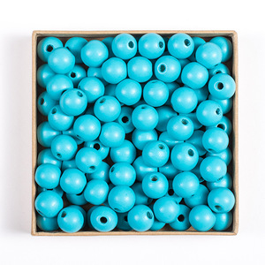 16mm Natural Wood <b>Beads</b> <b>Color</b> Natural Wood <b>Beads</b> Colorful Round Wood <b>Beads</b> with Holes DIY Accessories - Product Image 6