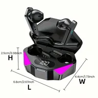 Auriculares Inalámbricos X15 TWS con Bluetooth, Pantalla LED, Auriculares para Videojuegos con Micrófono, Auriculares Inalámbricos con Cancelación de Ruido