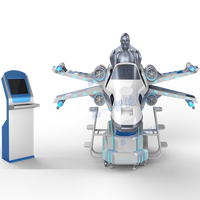 Simulateur de vol VR 360° le plus vendu pour parc d'attractions intérieur, simulateur de chasseur, en métal, plastique et fibre de verre, pour centre commercial