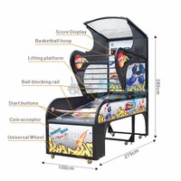 Machine de tir au basket-ball commerciale YHY, machine de jeu de basket-ball à monnayeur, vente directe d'usine, pour centre de divertissement